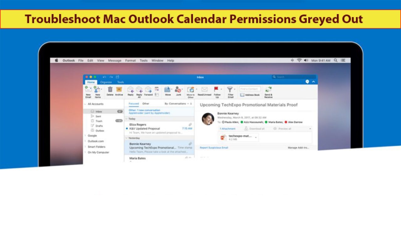 outlook for mac calendar permissions grayed out